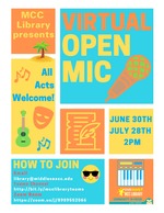 2020 Library Virtual Open Mic Flyer